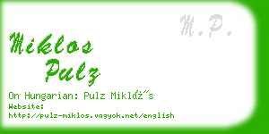 miklos pulz business card